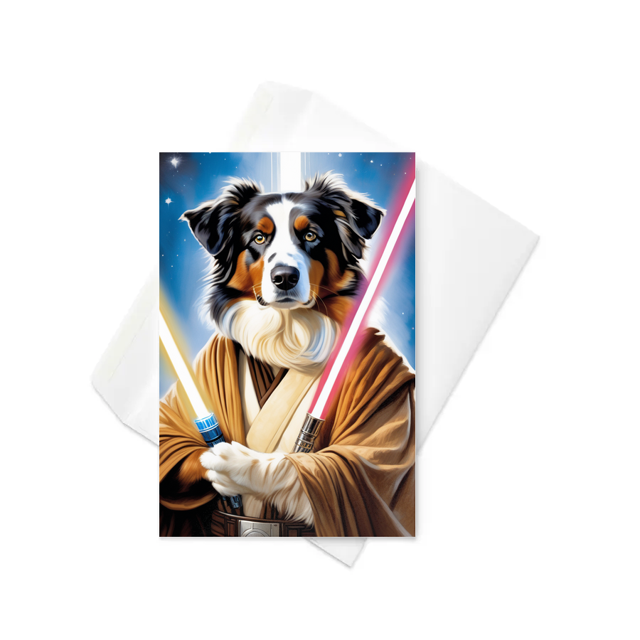 PugMug Custom Australian Shepherd Dog Greeting Card
