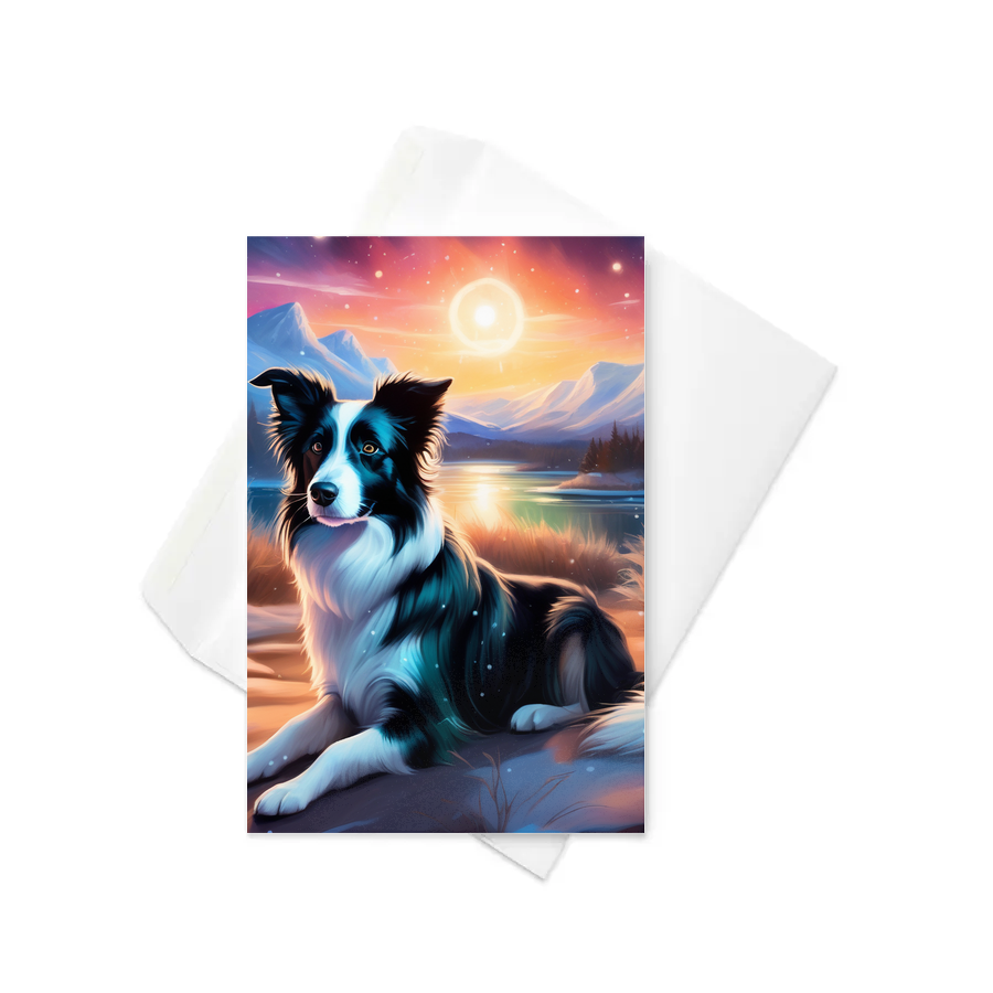 PugMug Custom Border Collie Greeting Card