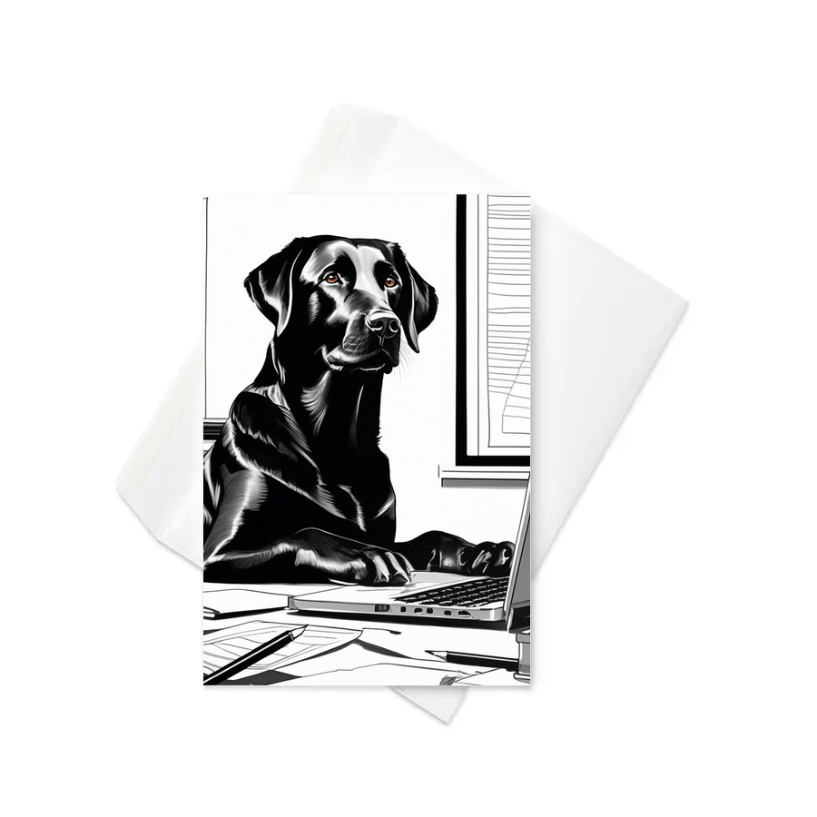 PugMug Custom Black Labrador Retriever Greeting Card