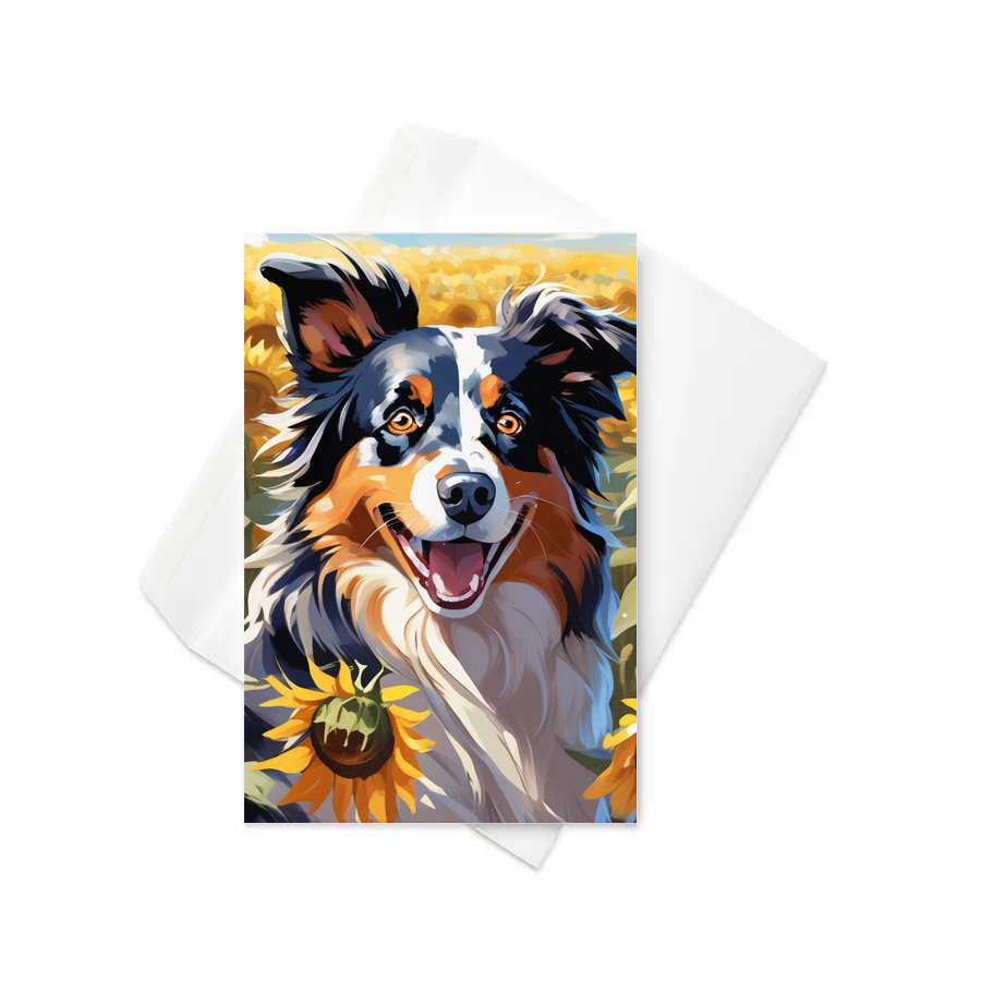 PugMug Custom Australian Shepherd Dog Greeting Card