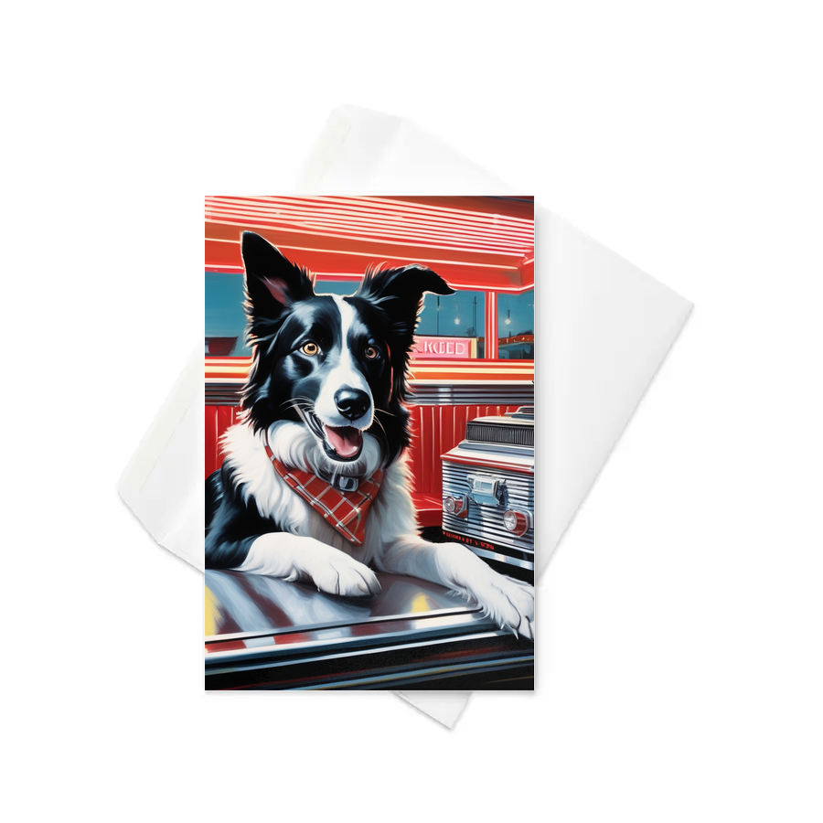 PugMug Custom Border Collie Greeting Card