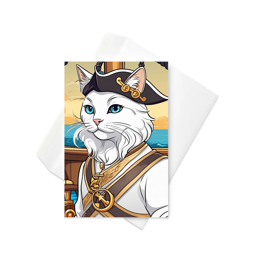PugMug Custom White Companion Cat Greeting Card