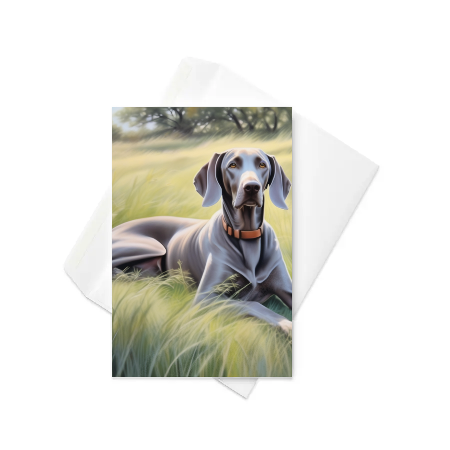 PugMug Custom Weimaraner Greeting Card