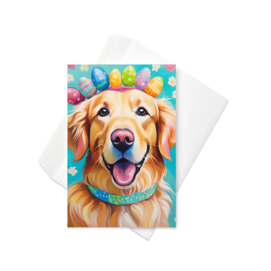 PugMug Custom Golden Retriever Greeting Card