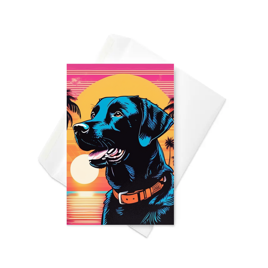 PugMug Custom Black Labrador Retriever Greeting Card