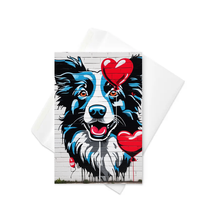 PugMug Custom Border Collie Greeting Card
