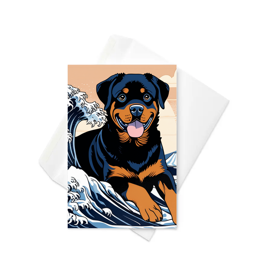 PugMug Custom Rottweiler Greeting Card