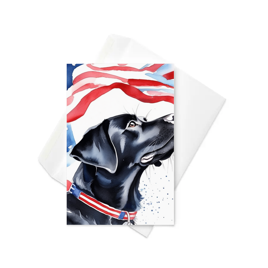 PugMug Custom Black Labrador Retriever Greeting Card