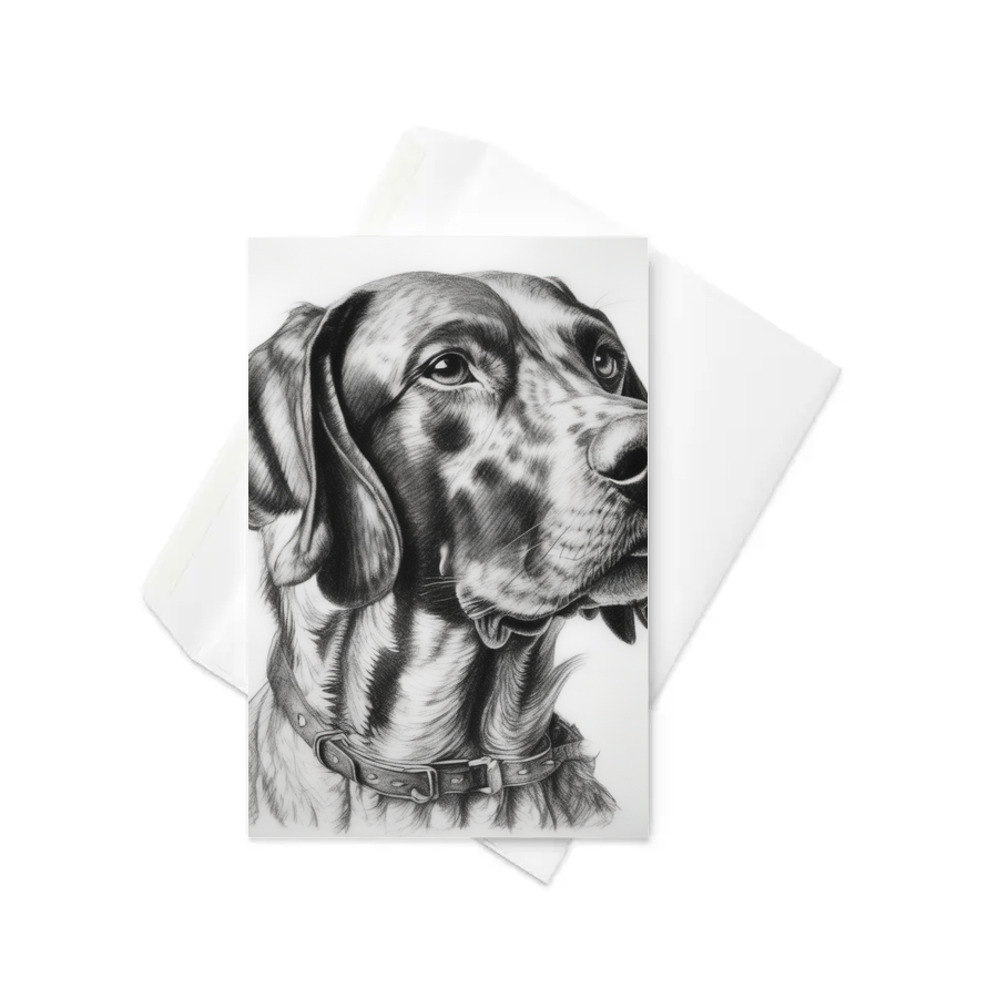 PugMug Custom Pointer Dog Greeting Card
