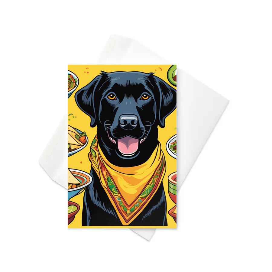 PugMug Custom Black Labrador Retriever Greeting Card