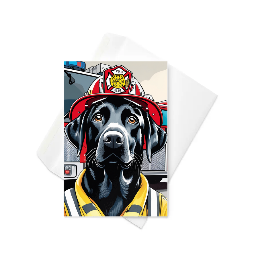 PugMug Custom Black Labrador Retriever Greeting Card