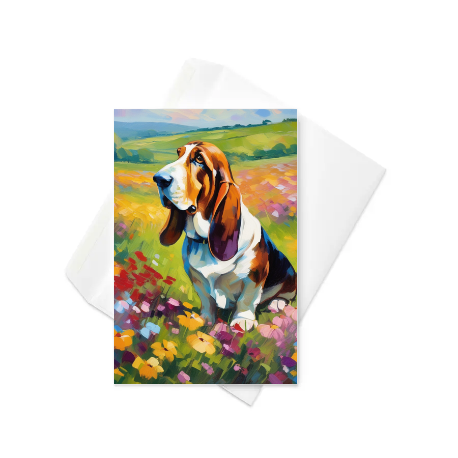 PugMug Custom Basset Hound Greeting Card