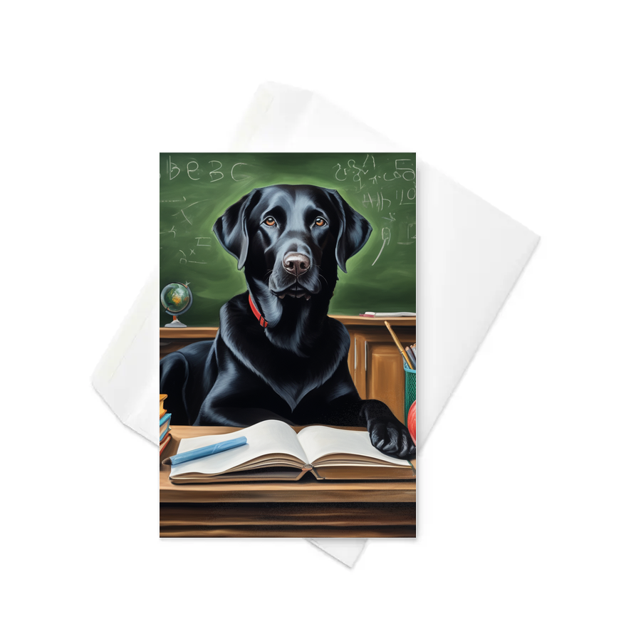PugMug Custom Black Labrador Retriever Greeting Card