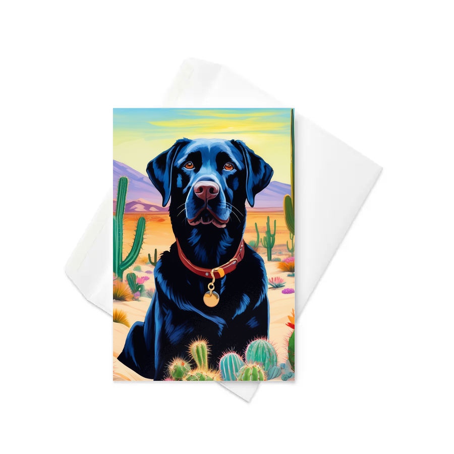 PugMug Custom Black Labrador Retriever Greeting Card