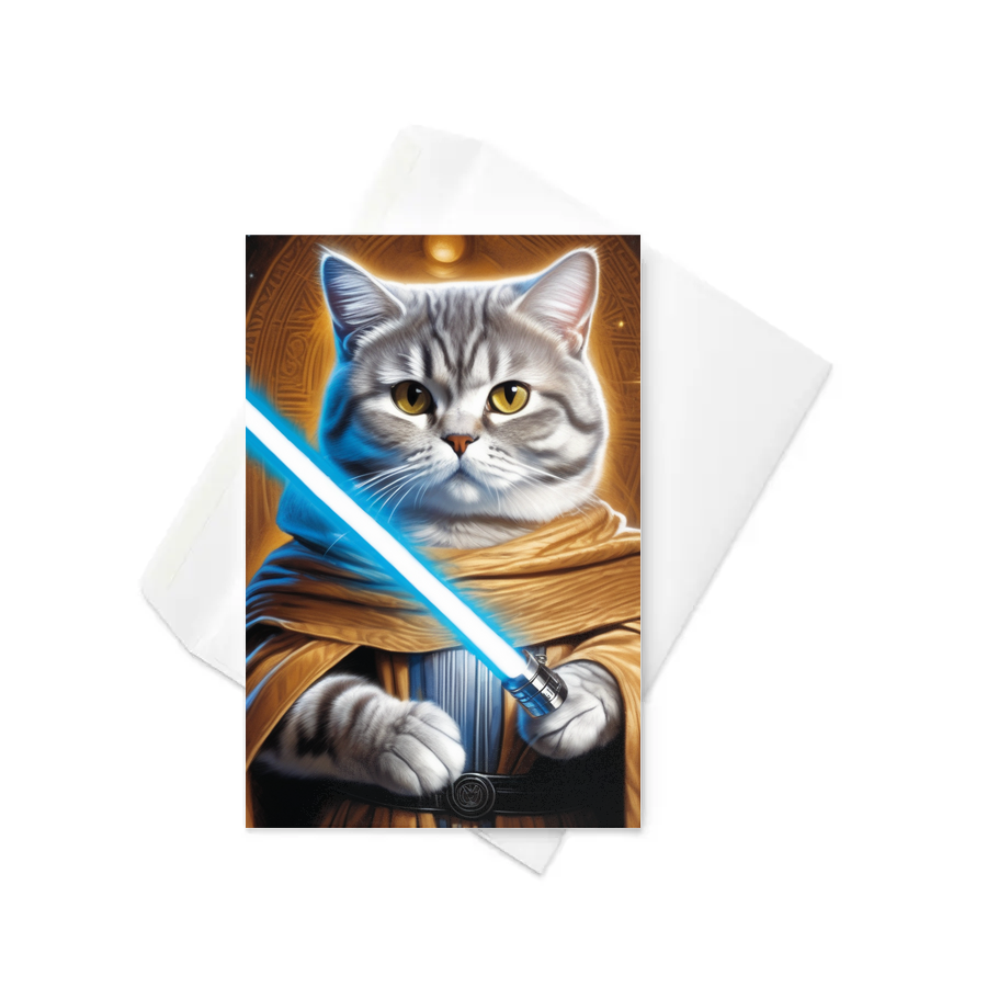 PugMug Custom Tabby British Shorthair Cat Greeting Card
