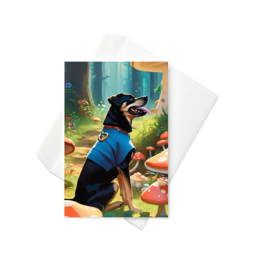 PugMug Custom Blue Greeting Card