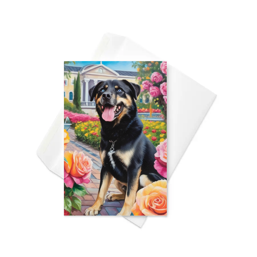 PugMug Custom Blue Greeting Card