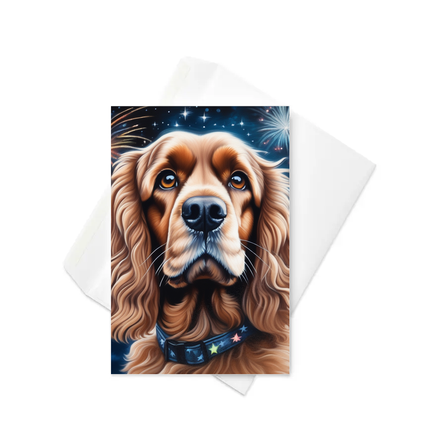PugMug Custom Cocker Spaniel Greeting Card