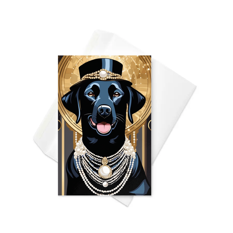 PugMug Custom Black Labrador Retriever Greeting Card