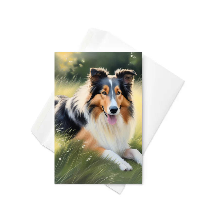 PugMug Custom Collie Greeting Card