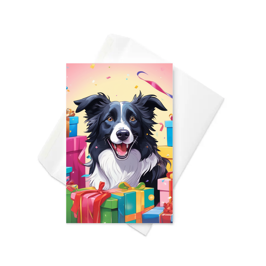 PugMug Custom Border Collie Greeting Card