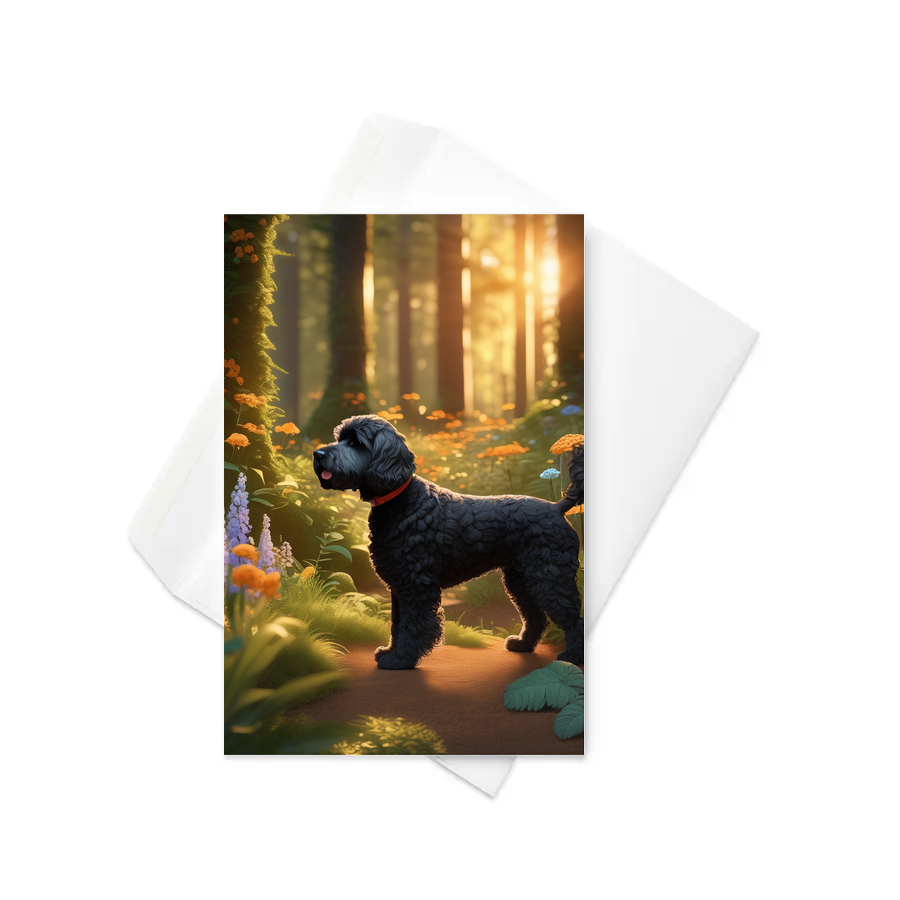 PugMug Custom Portuguese Water Dog Greeting Card