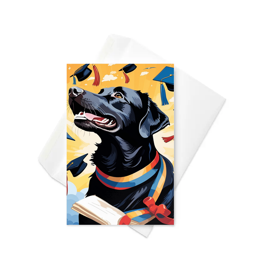 PugMug Custom Black Labrador Retriever Greeting Card