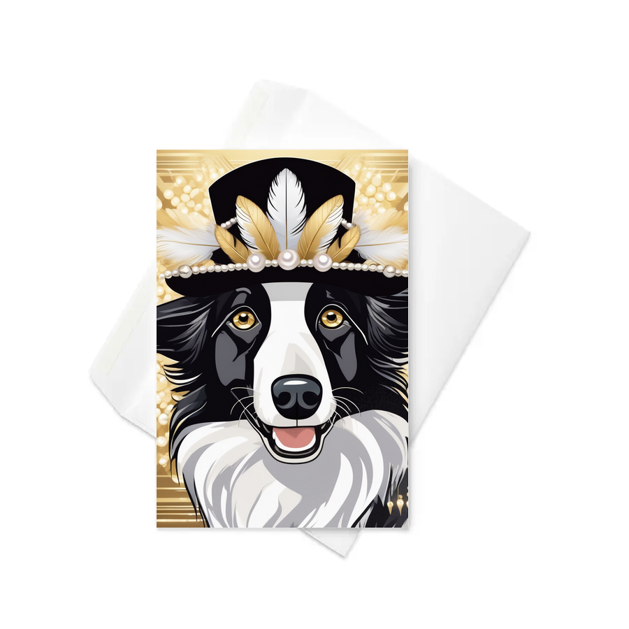 PugMug Custom Border Collie Greeting Card