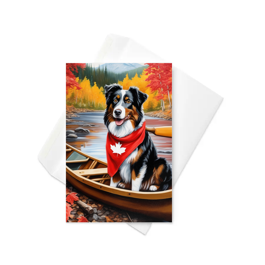 PugMug Custom Australian Shepherd Dog Greeting Card