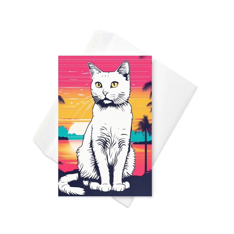PugMug Custom White Companion Cat Greeting Card