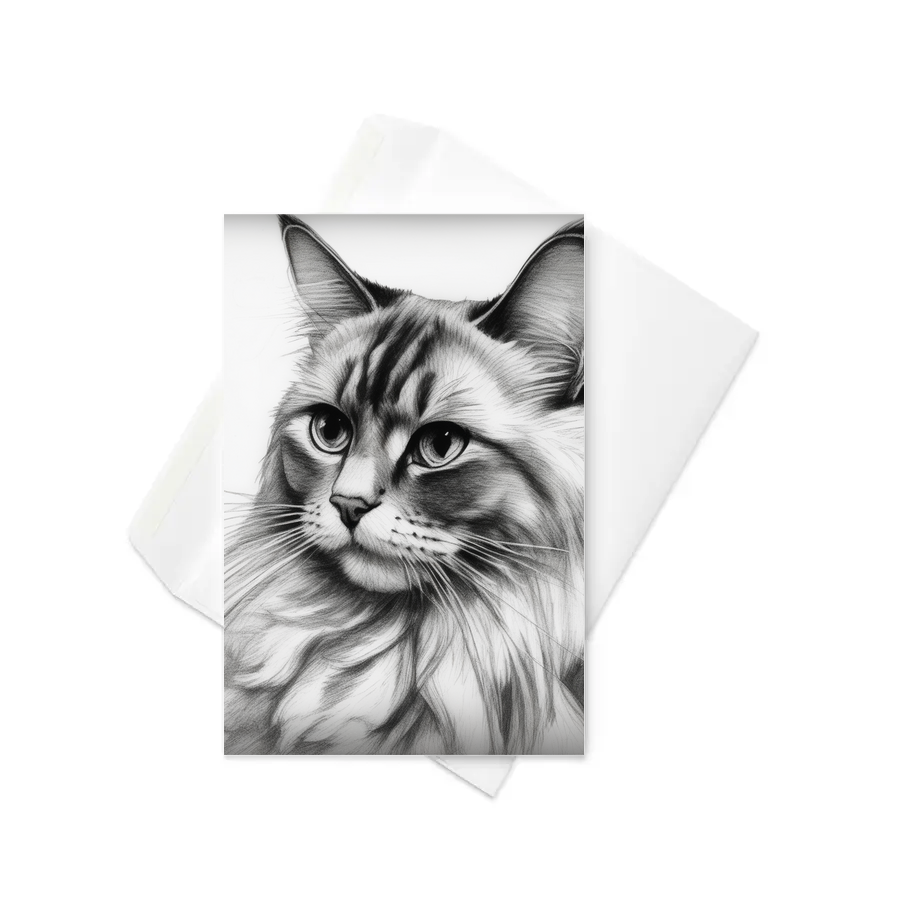 PugMug Custom Tabby Ragdoll Cat Greeting Card