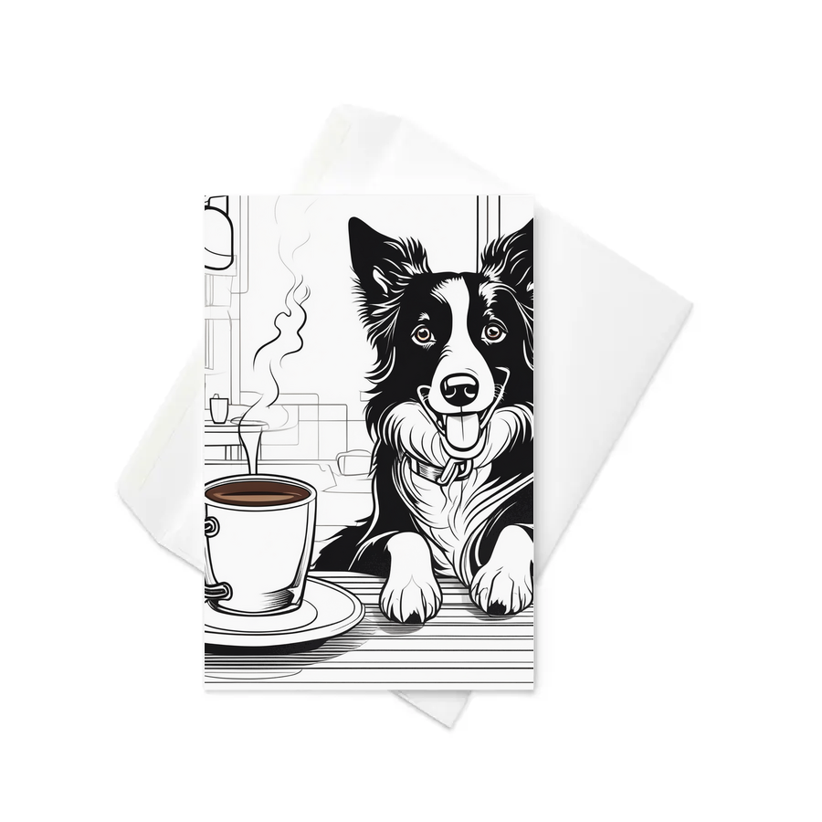 PugMug Custom Border Collie Greeting Card