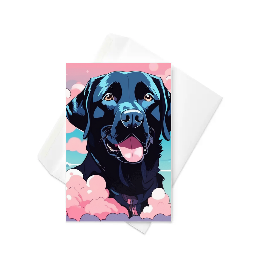 PugMug Custom Black Labrador Retriever Greeting Card