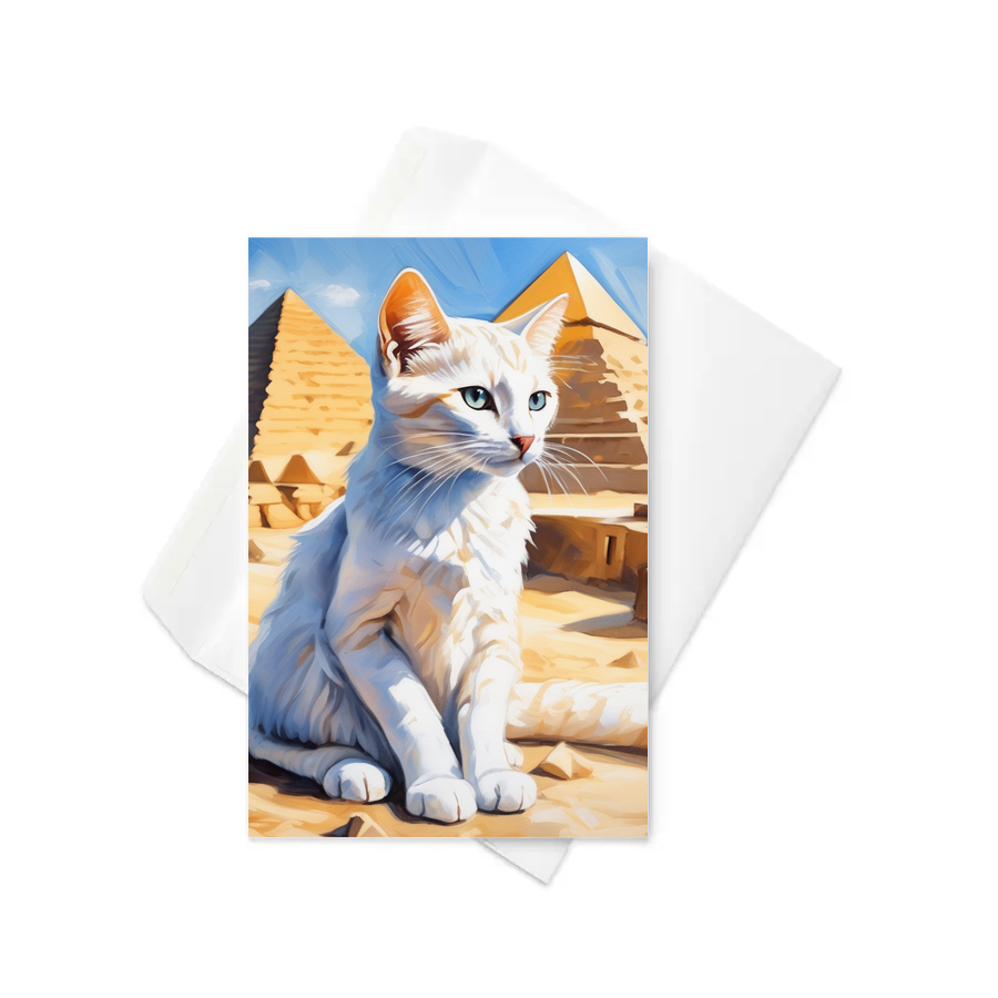 PugMug Custom White Companion Cat Greeting Card