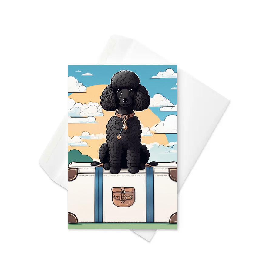 PugMug Custom Black Poodle Greeting Card