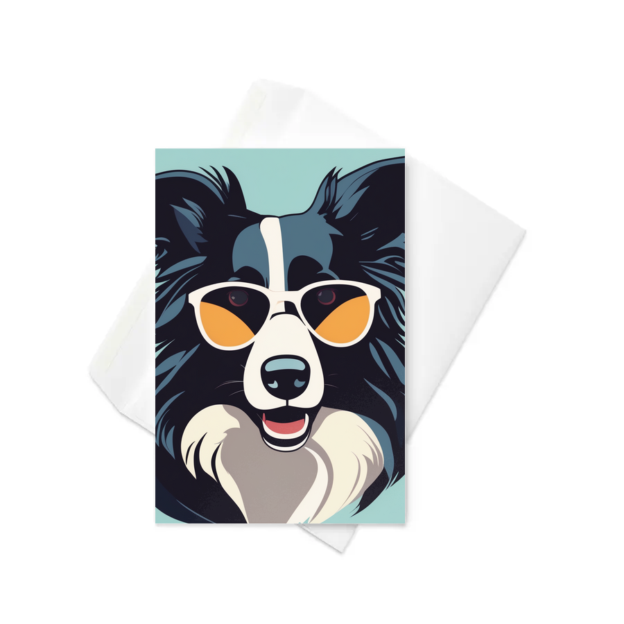 PugMug Custom Border Collie Greeting Card