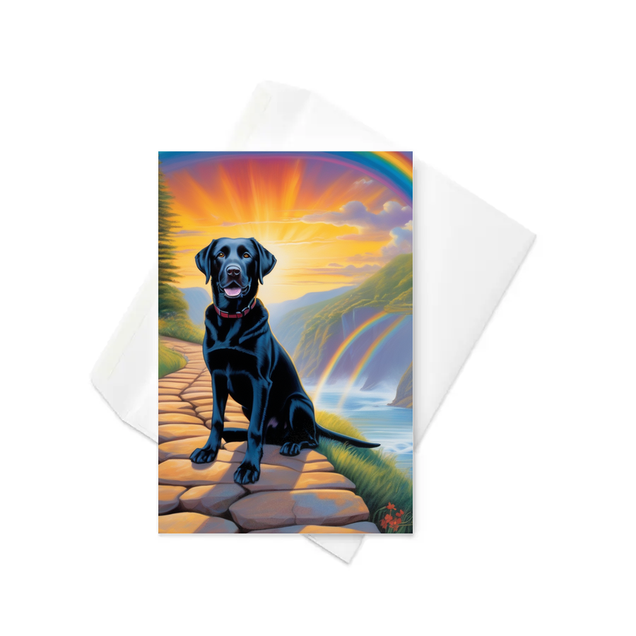 PugMug Custom Black Labrador Retriever Greeting Card