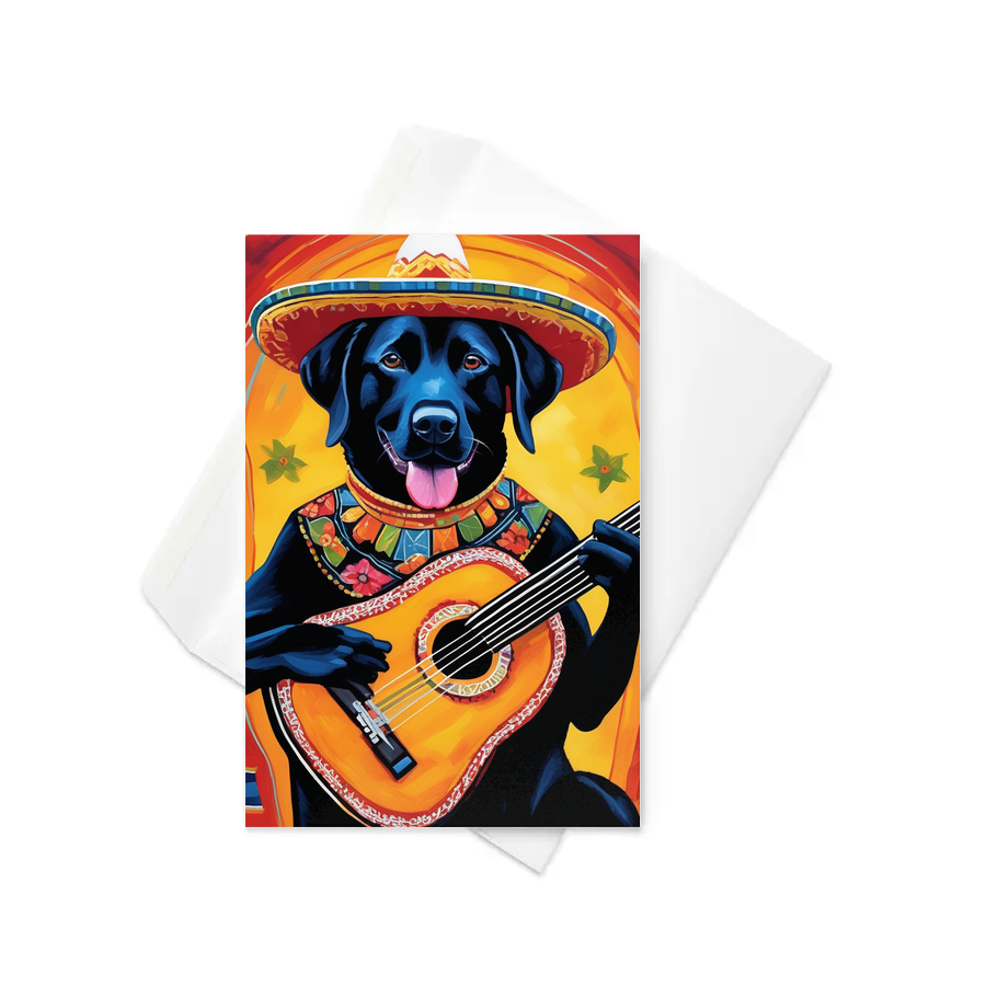 PugMug Custom Black Labrador Retriever Greeting Card