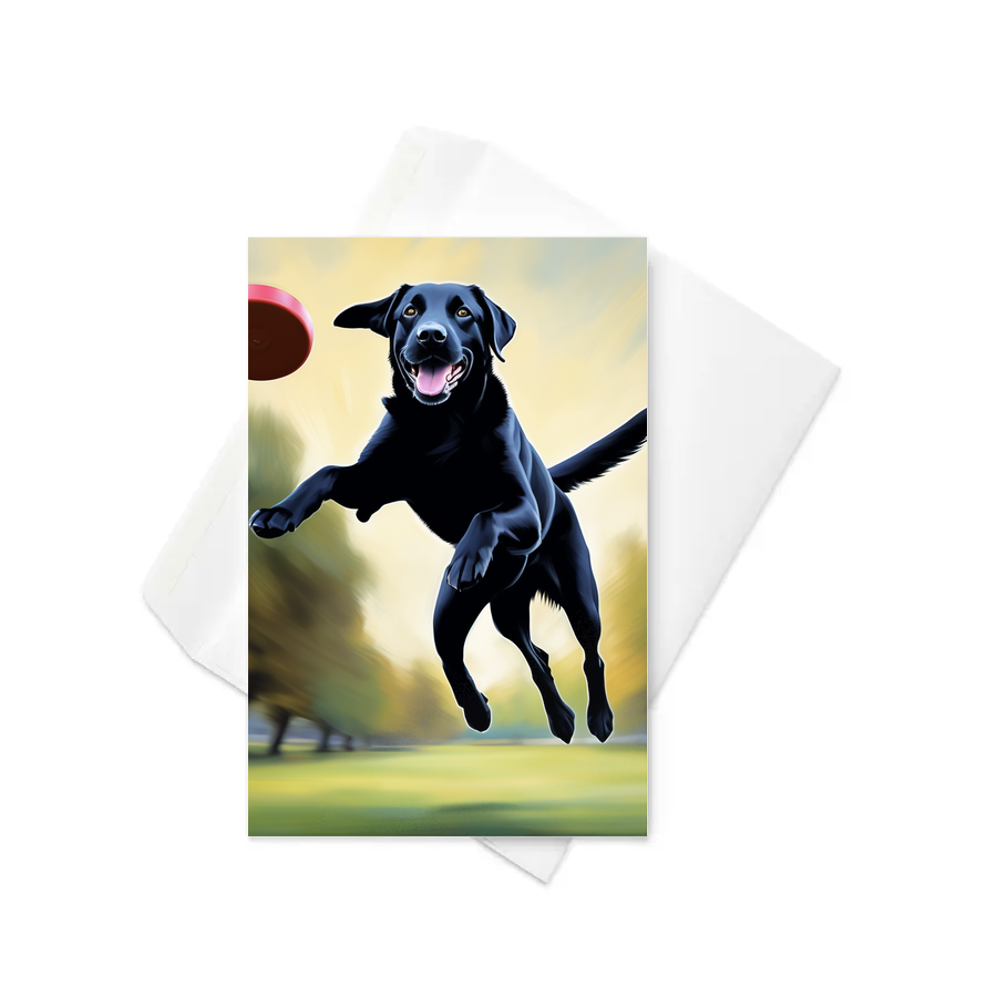 PugMug Custom Black Labrador Retriever Greeting Card