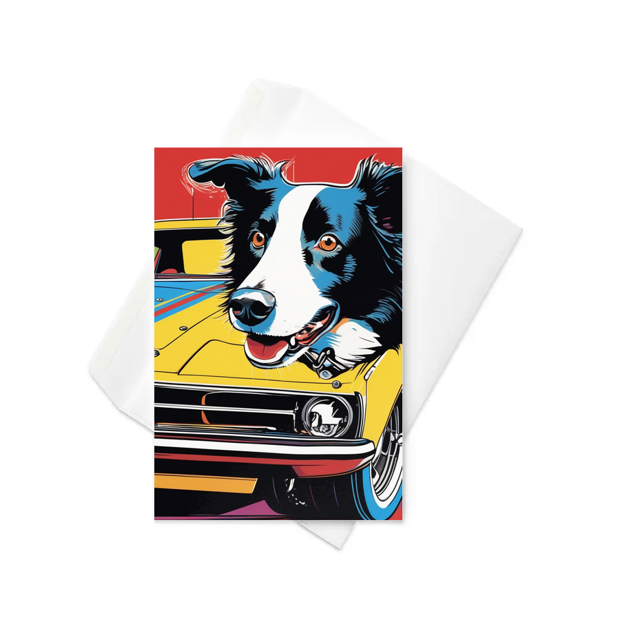 PugMug Custom Border Collie Greeting Card