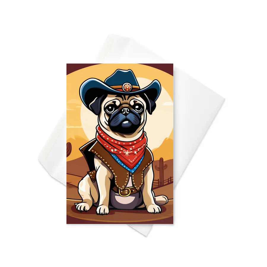 PugMug Custom Pug Greeting Card