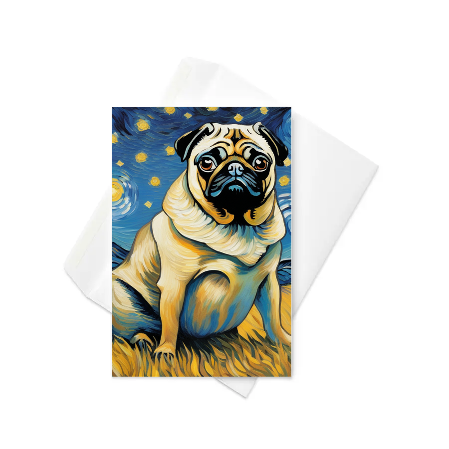 PugMug Custom Pug Greeting Card