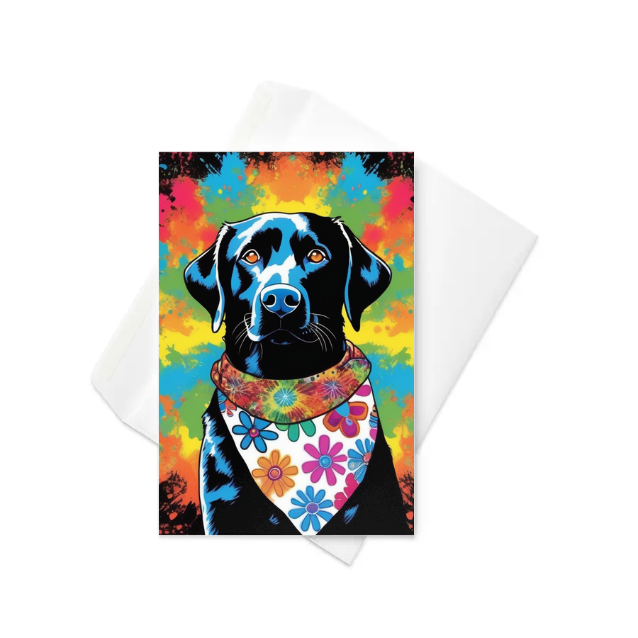 PugMug Custom Black Labrador Retriever Greeting Card