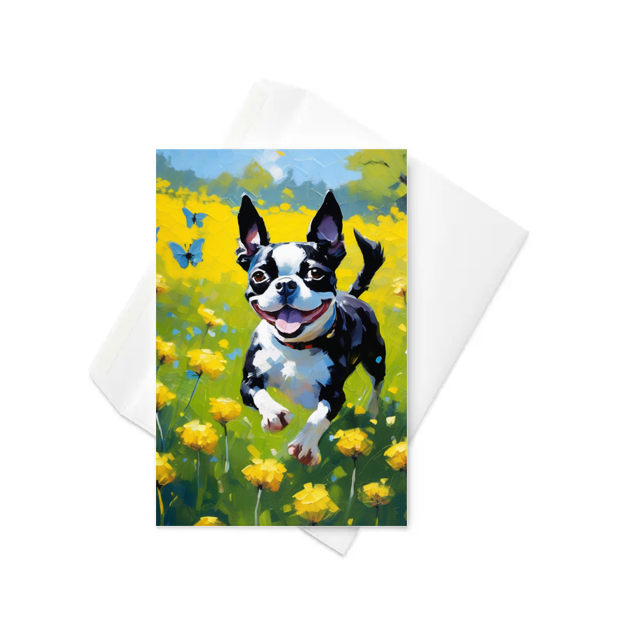 PugMug Custom Boston Terrier Greeting Card