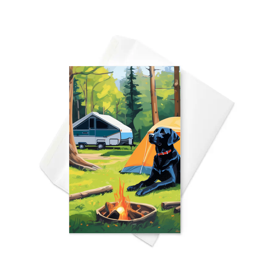 PugMug Custom Black Labrador Retriever Greeting Card