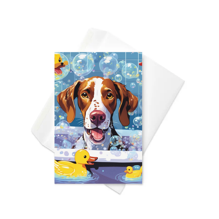 PugMug Custom Pointer Dog Greeting Card