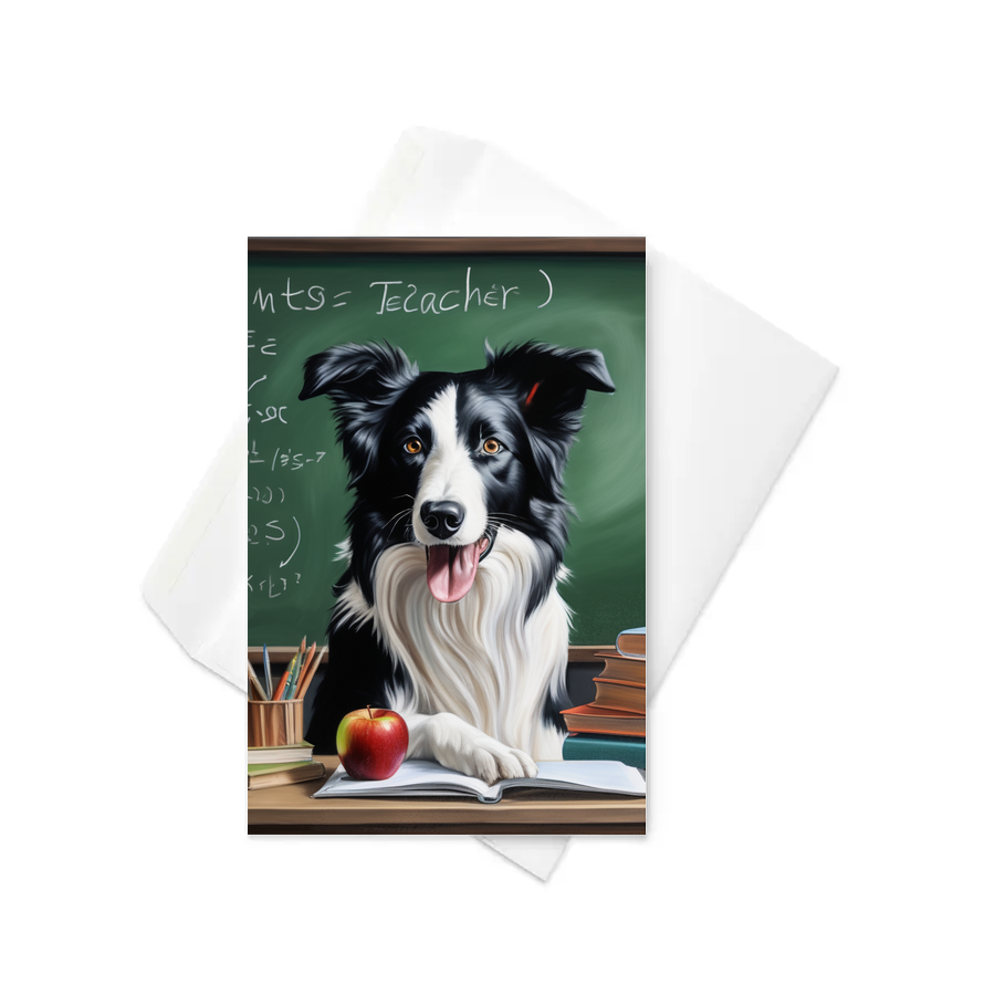 PugMug Custom Border Collie Greeting Card