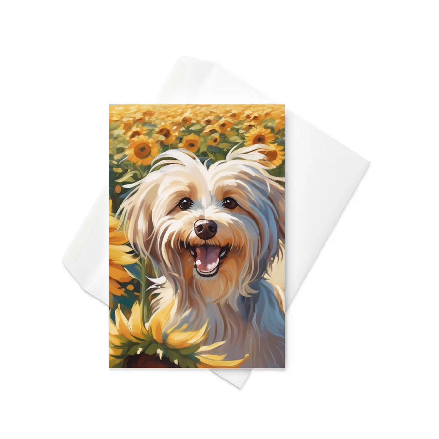 PugMug Custom Tan Havanese Dog Greeting Card