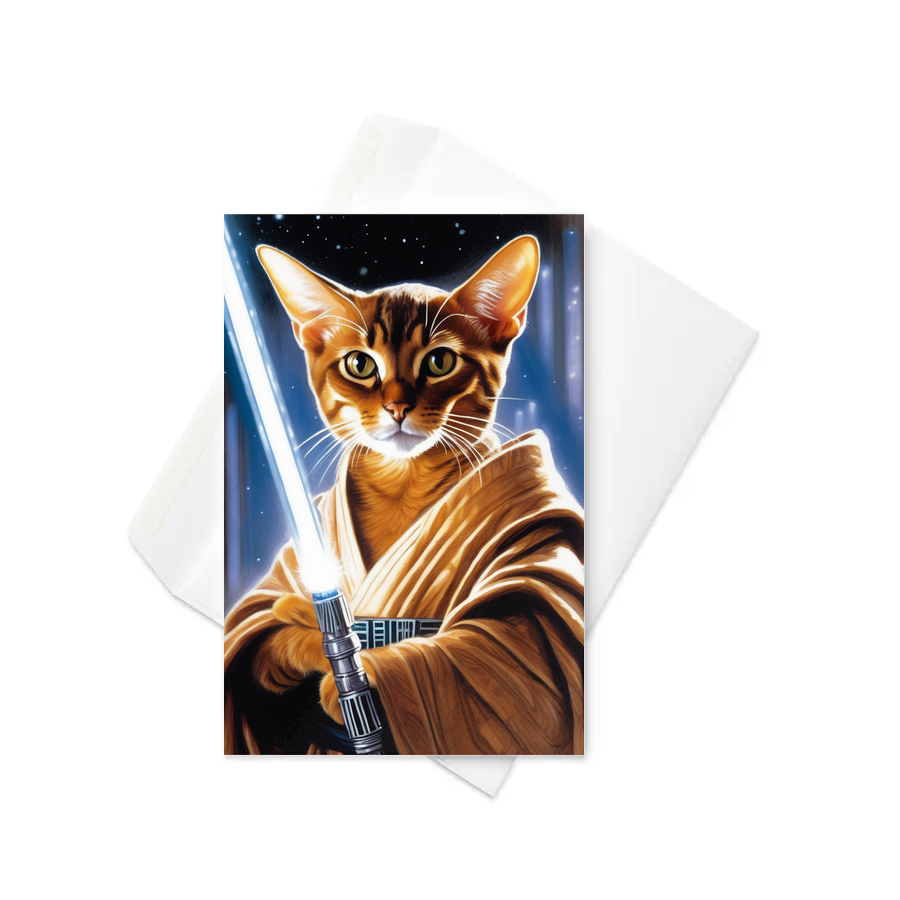 PugMug Custom Tabby Abyssinian Cat Greeting Card