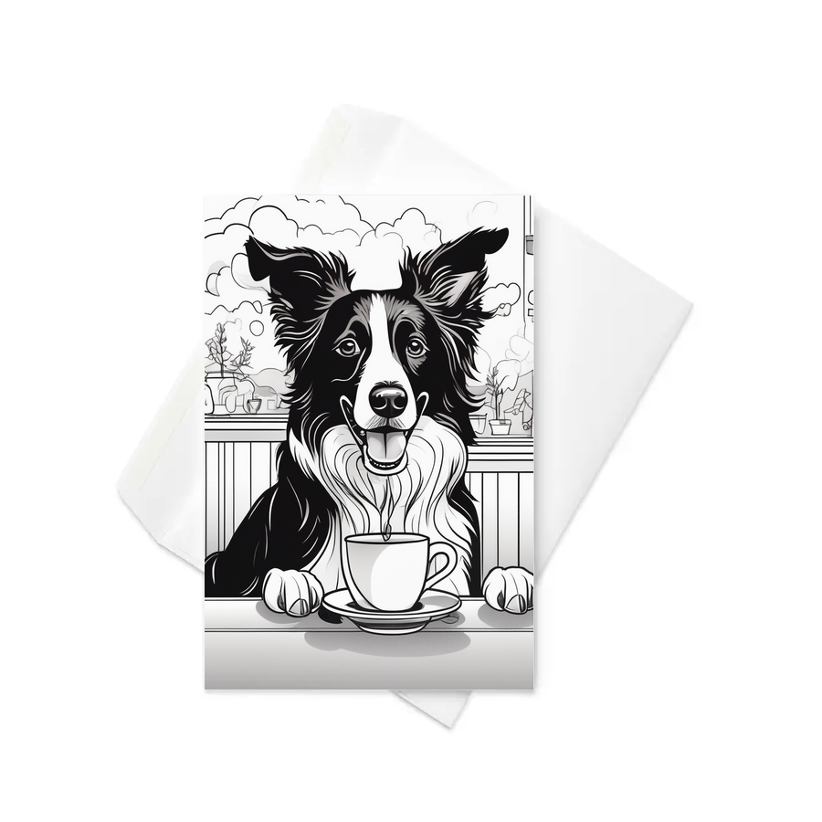 PugMug Custom Border Collie Greeting Card